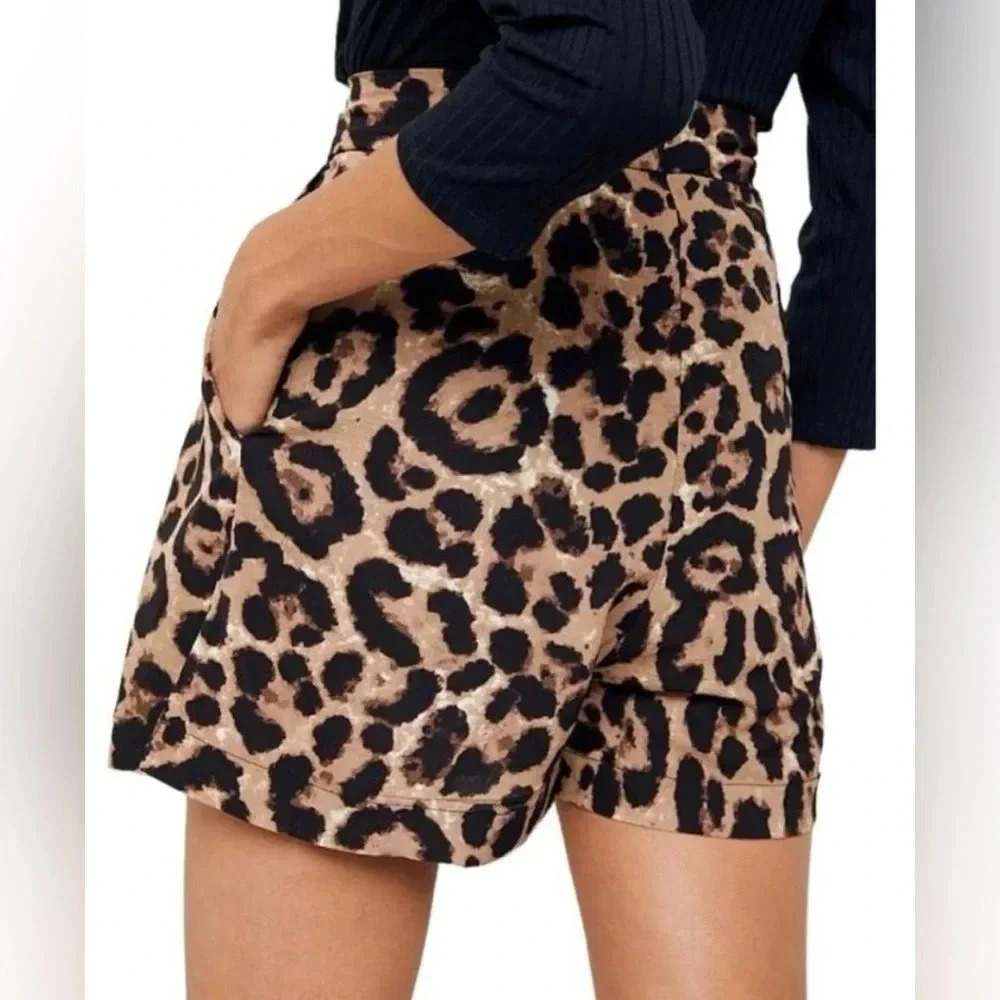 Hayden LA leopard high rise shorts size L - Picture 2 of 9